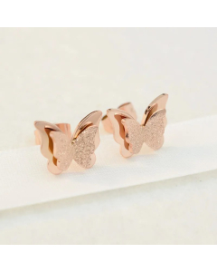 Frosted Butterfly Korean Style Earrings Wholesale Jewelry Colorza