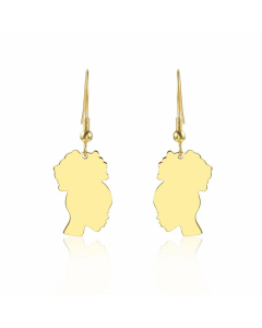 Wholesale African Woman Head Shape Titanium Steel Earrings Colorza