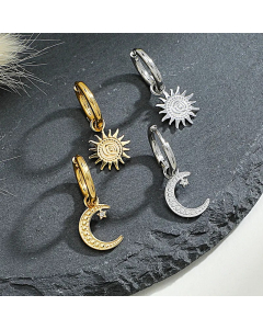 INS Style Geometric Stainless Steel Patchwork Plating No Inlaid Earrings