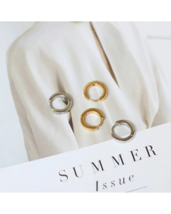 Wholesale Circle Titanium Steel Gold Plated Ear Buckle Colorza