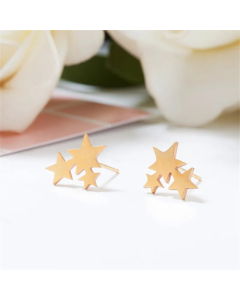 Simple Siamese Five-Pointed Star Earrings Wholesale