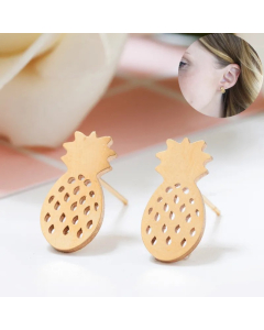Simple Fruit Pineapple Stainless Steel Earrings Wholesale