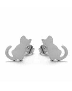Simple Animal Kitten Alloy Earrings Wholesale