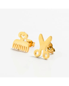 Simple Comb Scissors Alloy Earrings Wholesale