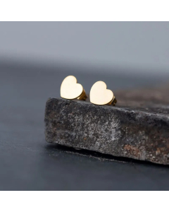 Simple Heart-Shaped Stainless Steel Earrings Wholesale