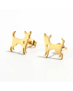Simple Dog Stainless Steel Earrings Wholesale