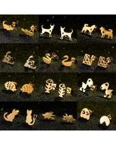 Fashion Animal Stainless Steel Earrings Wholesale