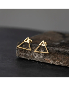 Fashion Triangle Hollow Alloy Earrings Wholesale