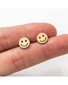 Cute Smiley Golden Earrings Wholesale