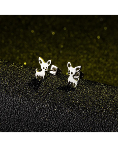 Fashion Gold Silver Puppy Alloy Earrings Wholesale