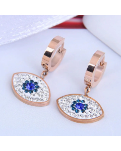Diamond Demon Eye Titanium Steel Stud Earrings