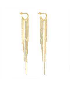 Simple Fashion Long Tassel Titanium Steel Ear Jewelry
