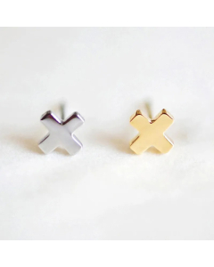 Stainless Steel Fashion Earrings Korean Cross Earrings Simple Earrings Wholesale Colorza