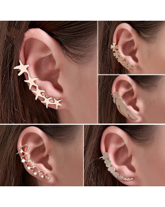 New Earrings Simple Star Love Ear Hangings Non-Mainstream Single Ear Jewelry Wholesale Colorza
