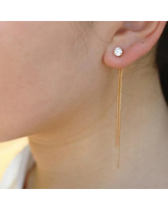 Korean Long Chain Tassel Jewelry New 316L Titanium Steel Earrings