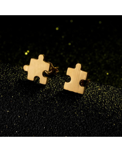 Simple Fun Puzzle Alloy Earrings Wholesale