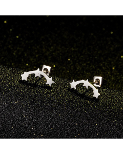 Simple Five-Pointed Star Stainless Steel Earrings Wholesale