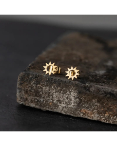 Simple Sunflower Hollow Alloy Earrings Wholesale