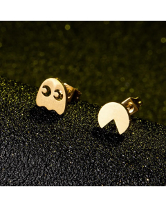Simple Asymmetric Geometric Hollow Alloy Earrings Wholesale