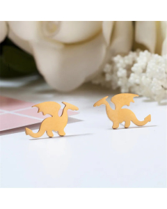 Simple Flying Dragon Stainless Steel Earring Wholesale