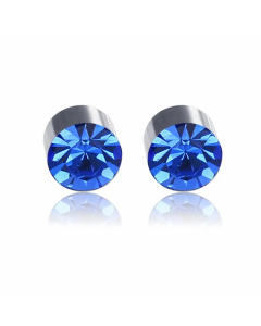 Fashion Color Diamond Stainless Steel Magnetic Earrings