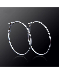 Simple Exaggerated A Pair Of Large Circles Titanium Steel Earrings