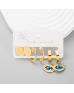 Fashion Geometric Titanium Steel Earrings Set Wholesale