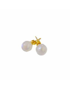 Fashion Transparent Fine Flashing Colorful Pearl Titanium Steel Earrings