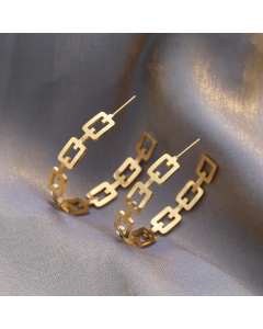 New Fashion Large Circle Female Anti-Fading Titanium Steel Earrings