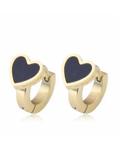 Korean Style Fashion Simple Heart Titanium Steel Temperament Personality Female Earrings