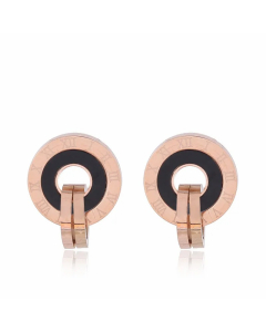 Korean Fashion Sweet Roman Numerals Simple Circle Personality Female Earrings