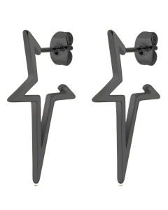 Hollow Star Titanium Steel Hypoallergenic Earrings