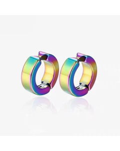 Hip-Hop Contrast Color Titanium Steel Ear Buckle Wholesale Colorza