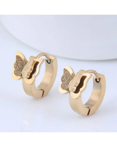 Korean Titanium Steel Butterfly Earrings