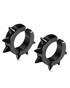 Simple Six-Thorn Titanium Steel Ear Clips