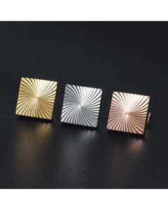 New Peach Heart Batch Flower Mirror Line Stainless Steel Ear Studs