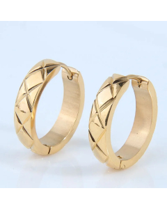Fashion Simple Batch Flower Titanium Steel Ear Hoop