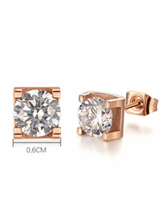 Women Fashion Zircon Titanium Steel Earrings Wholesale