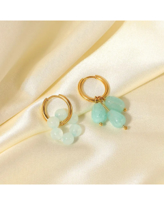 Fashion 18K Gold Asymmetric Drop-Shaped Stainless Steel Earring
