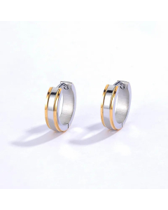 Simple Stainless Steel Electroplated 18K Gold Retro Earrings