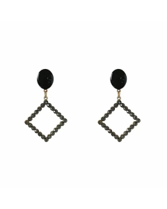 Fashion Creative Geometric Smile Face Shaped Tassels Ear Stud Earring