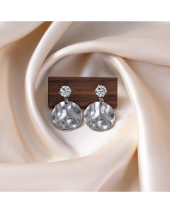 Fashion Curved Stainless Steel Triangle Oval Round Earrings