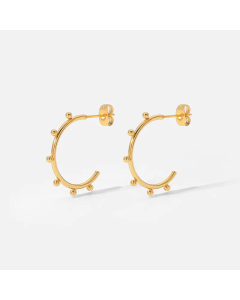 Simple Style Geometric Pattern Earrings Daily Electroplating Unset Stainless Steel Earrings - Pure View