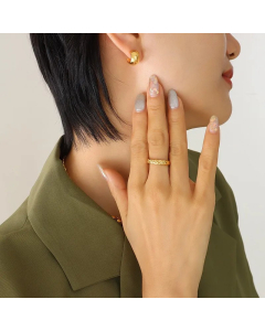 Hip Hop Style Solid Color Small Size Semicircle Titanium Stud Earrings