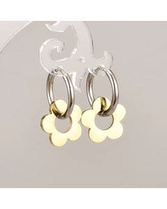 Korean Style Geometric Titanium Steel Earrings Buckle No Inlaid Stainless Steel Earrings