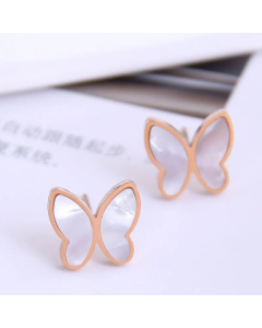 Sweet Butterfly Titanium Steel Ear Studs Plating Stainless Steel Earrings