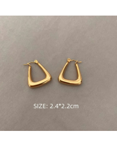 Women Retro Geometric Titanium Steel Earrings Plating Stainless Steel Earrings