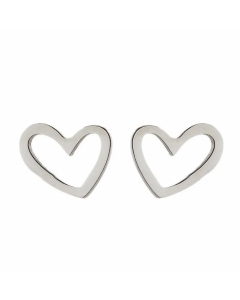 Women Simple Style Geometric Heart Stainless Steel No Inlaid Ear Studs Plating Stainless Steel Earrings