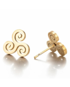Women Simple Style Geometric Stainless Steel No Inlaid Ear Studs Stainless Steel Earrings