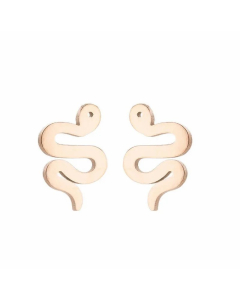 Women Simple Style Snake Stainless Steel No Inlaid Ear Studs Plating Stainless Steel Earrings